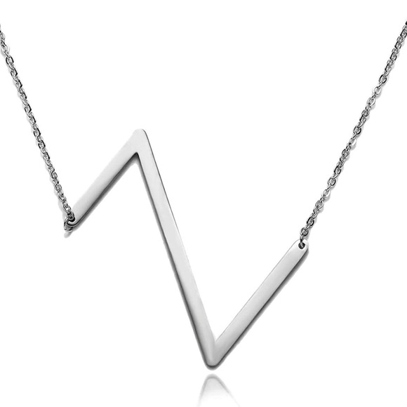 Silver Initial Stainless Steel Pendant Necklace Letters A-Z - Picture 6 of 6
